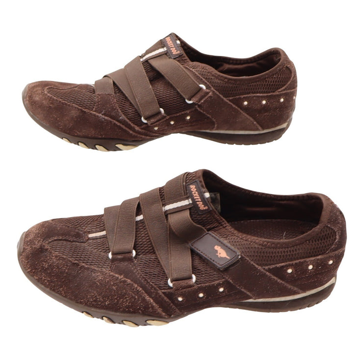 Rocket Dog Sneakers Womens 9 Mary Jane Brown Suede Mesh Studded Good