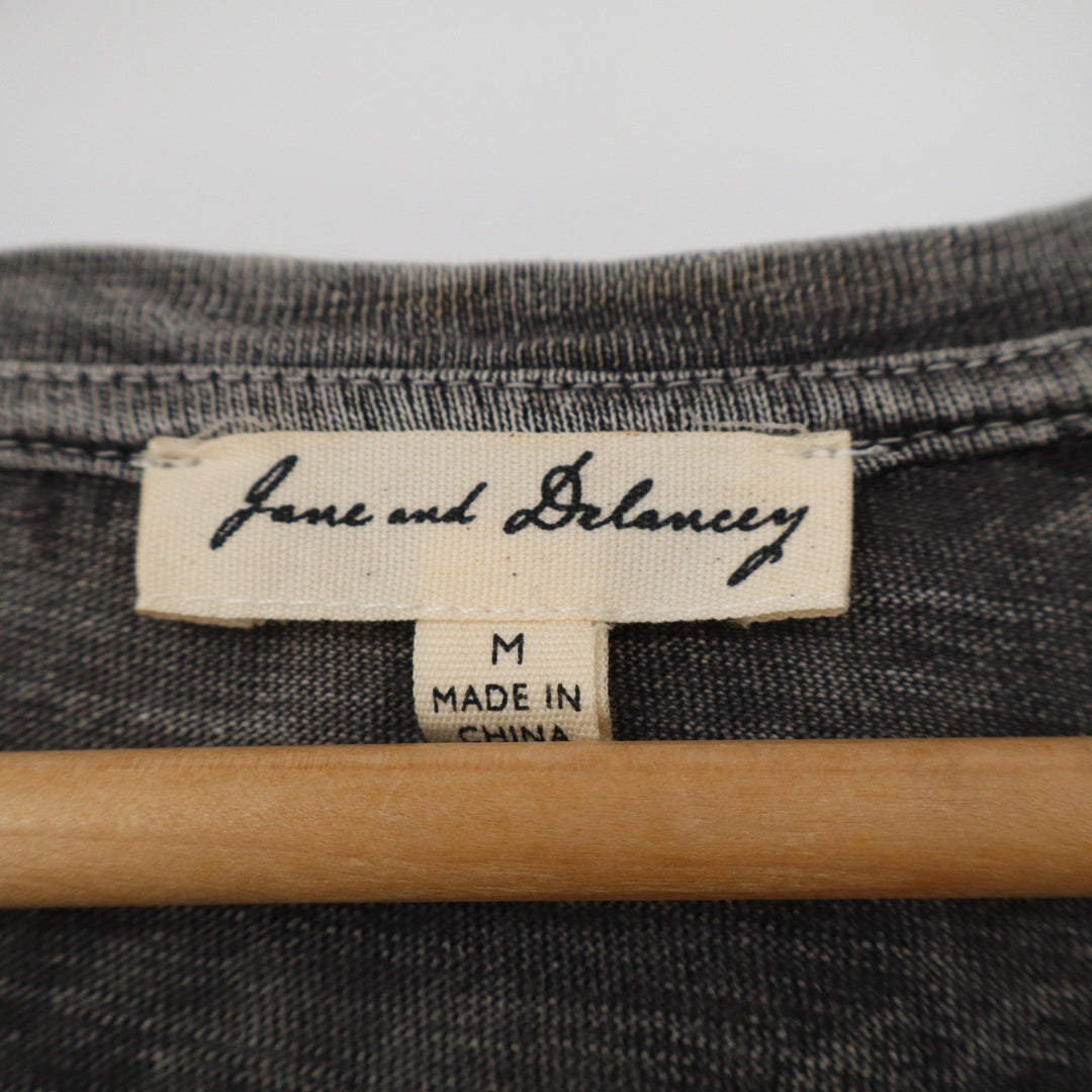 Jane and Delancey Womens Grey Acid Wash Twist Front Cotton T-Shirt Dress Size M