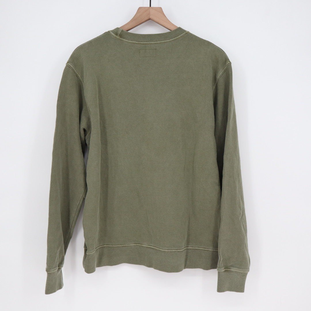 American Giant Crewneck Sweatshirt Olive Green Made in USA Casual Size S