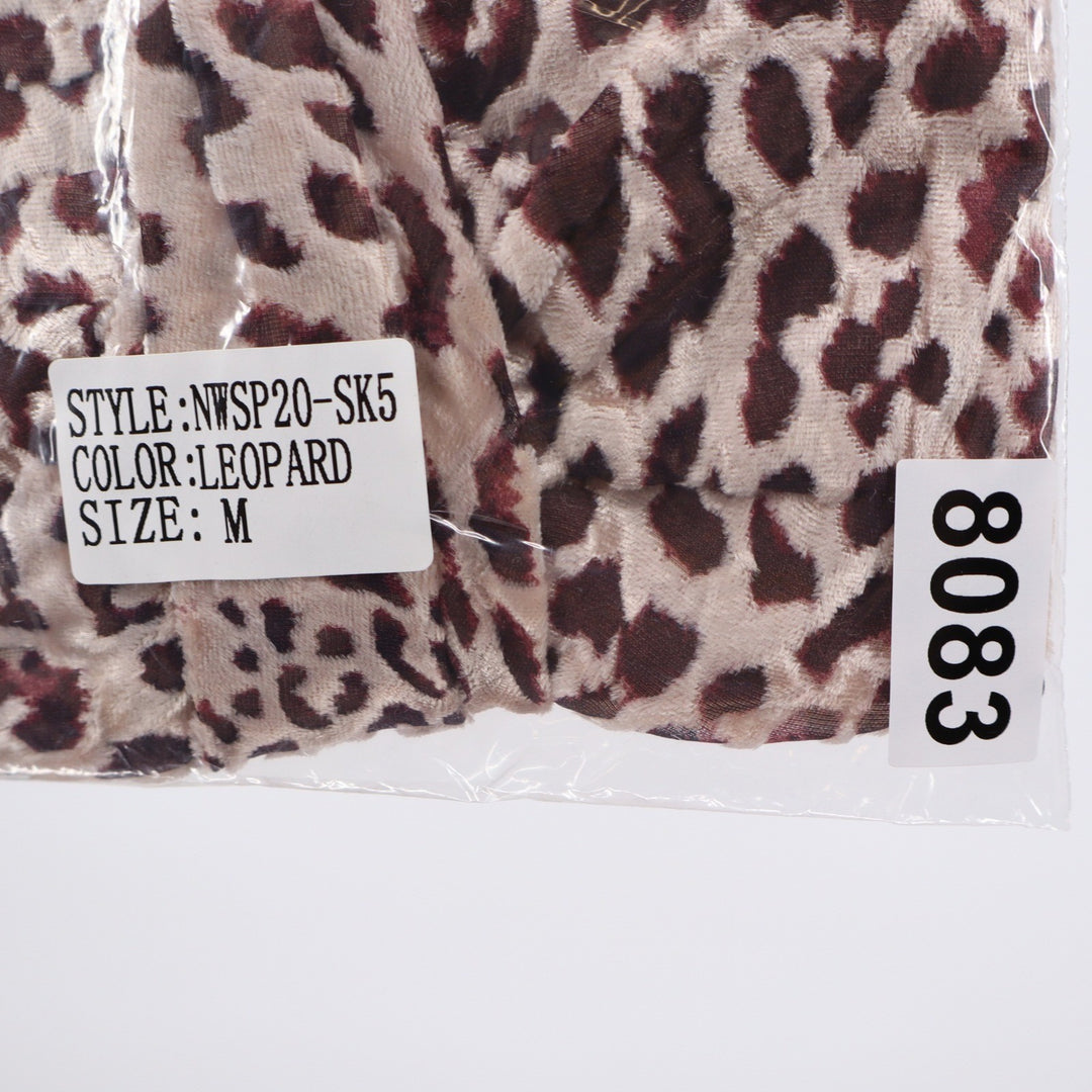 Naked Wardrobe The Statement Leopard Print Ruched Mini Skirt M