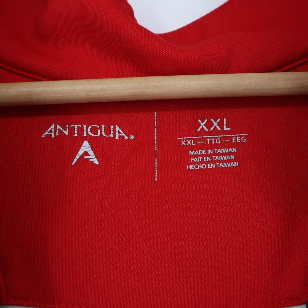 Antigua New England Patriots NFL Quarter Zip Pullover Navy Grey Red Mens XXL