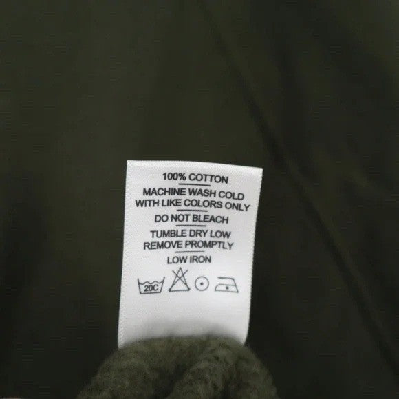 American Giant Midweight Sweatshirt Womens M Olive Cotton Half Zip Fleece Lined