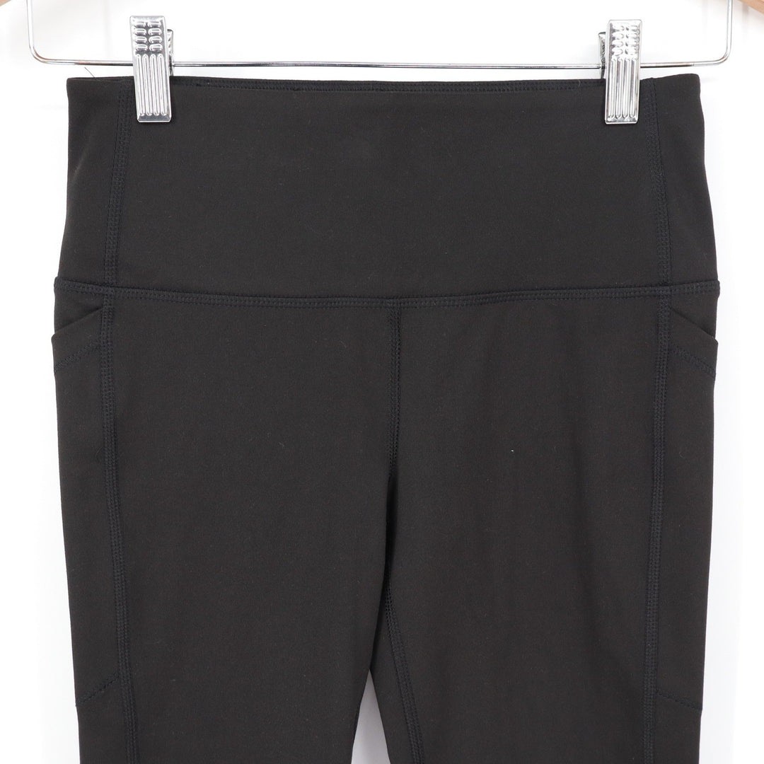 DSG Womens High Rise Capri Leggings Black Side Pockets XS