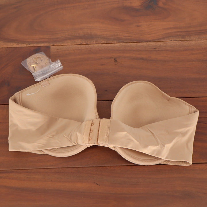 Natori Beige Strapless Convertible Underwire Bra 36B Nude Removable Straps
