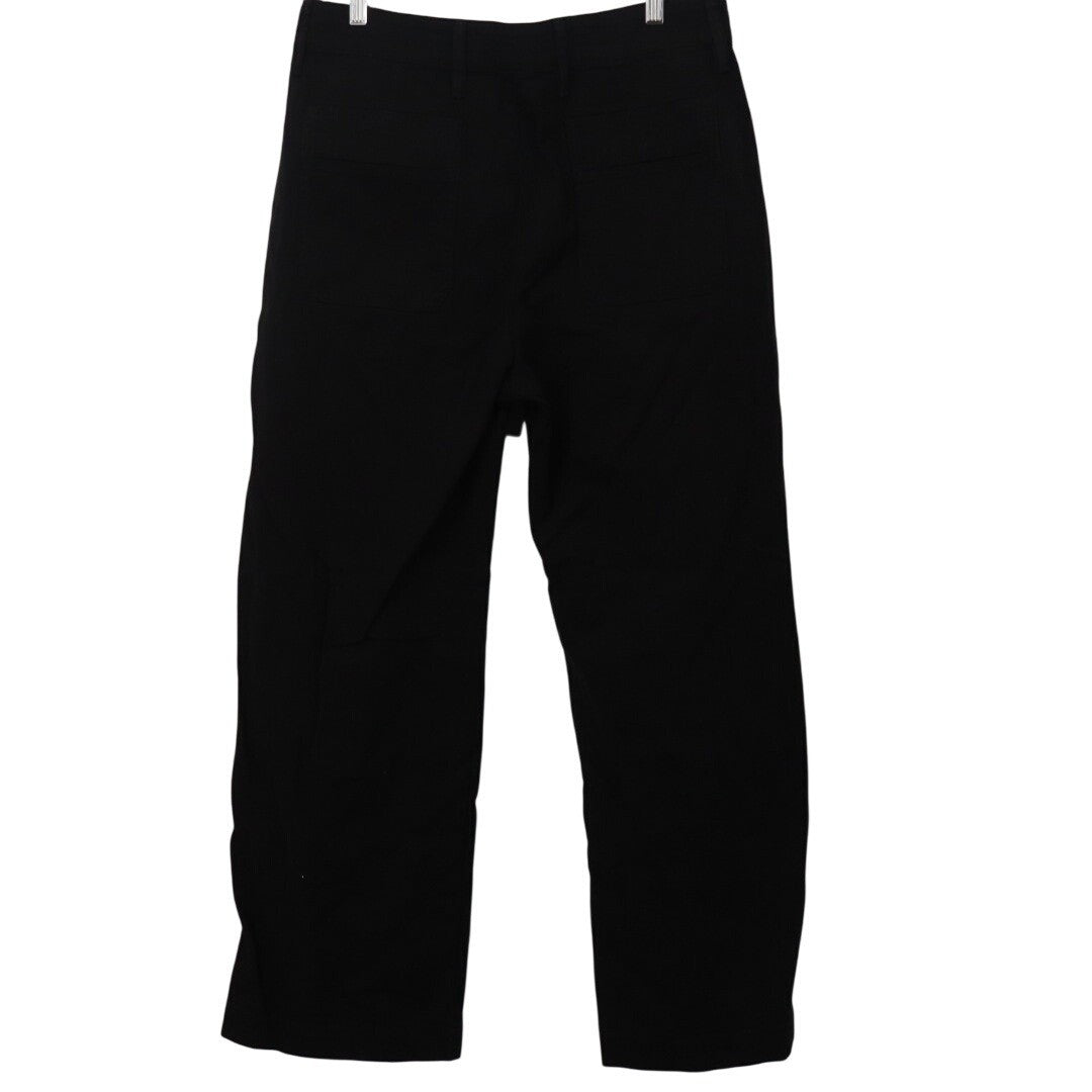 American Giant Ankle Pants Womens 14 Black Stretch Streetwear Cotton Wide Leg