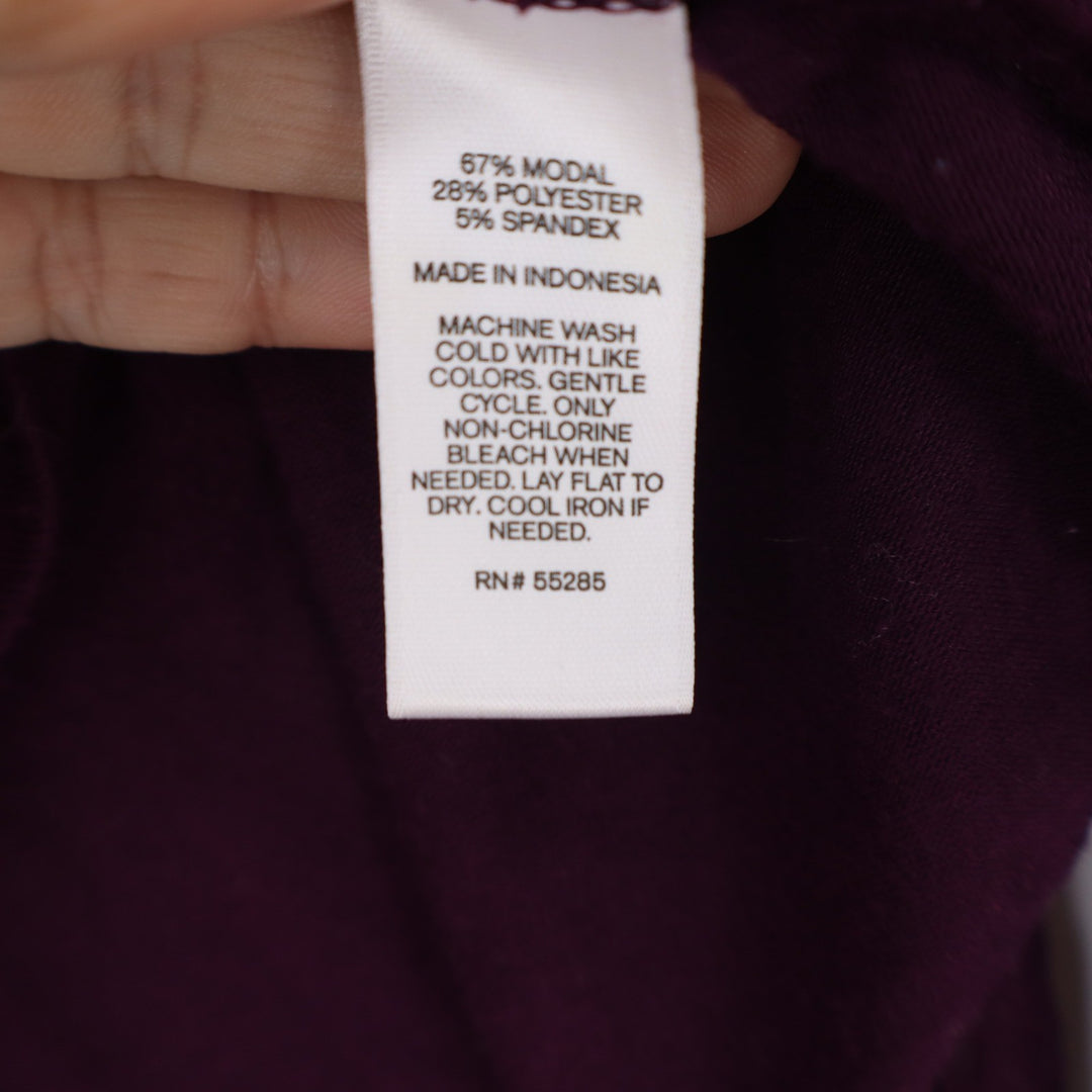 Express One Eleven Womens XS Burgundy Cutout Strappy V-Neck Long Sleeve Top