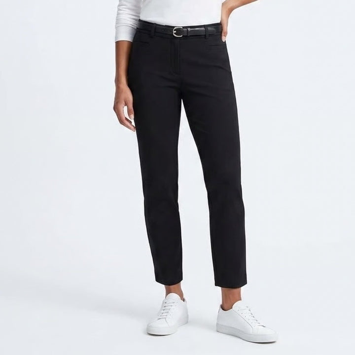 Banana Republic Sloan Black Slim Tapered Cropped Dress Pants Womens Size 16