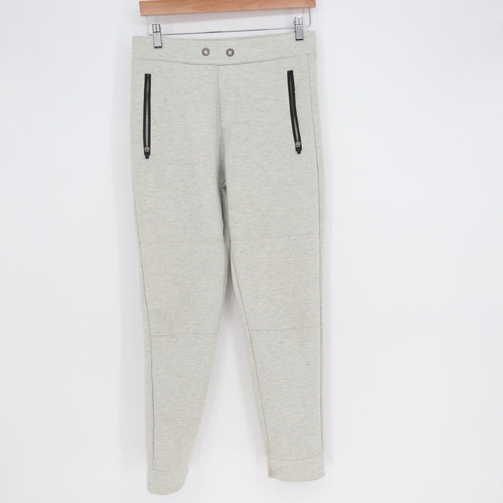 Aeropostale Mens Heather Gray Tech Jogger Pants Size S Zip Pockets Tapered