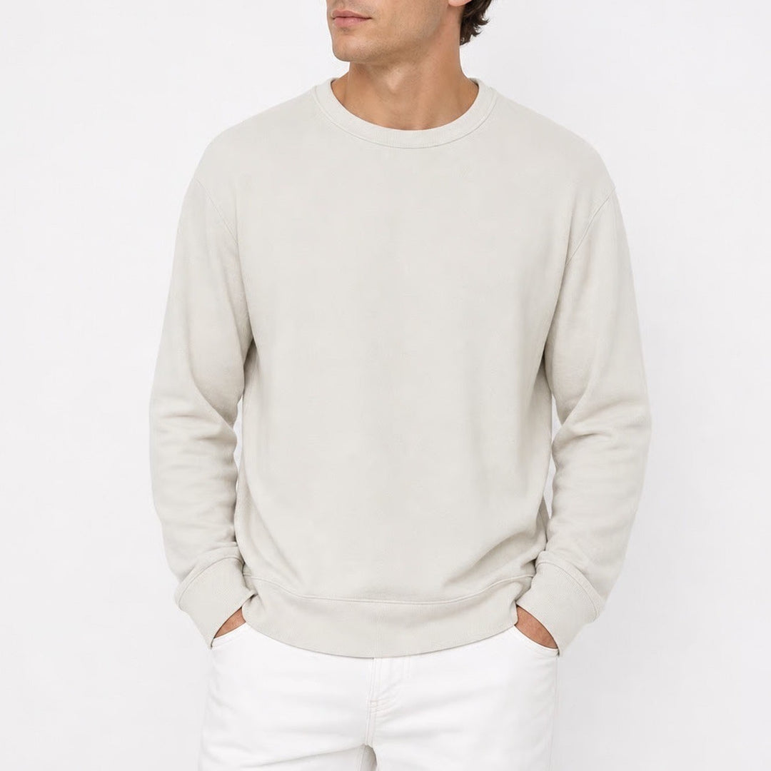 Uniqlo Men S Off White Cream Crewneck Sweatshirt Minimalist Basic