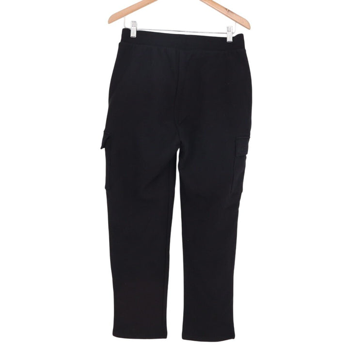 American Giant Cargo Sweatpants Womens M Black Cotton Straight Leg Elastic Waist