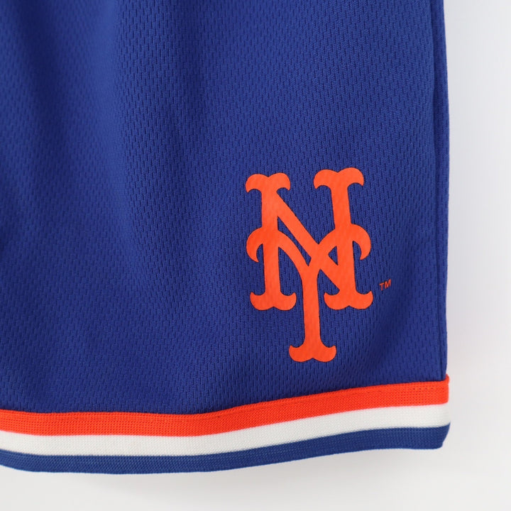 MLB New York Mets Youth Blue Mesh Athletic Shorts Size M 5/6 NY Logo