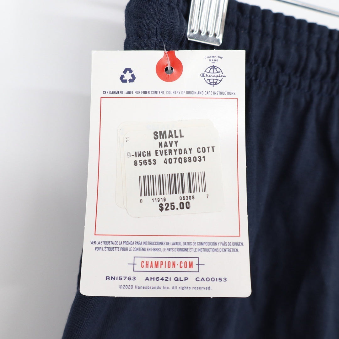 Champion Mens Navy Blue 9 Inch Everyday Cotton Jersey Athletic Shorts S