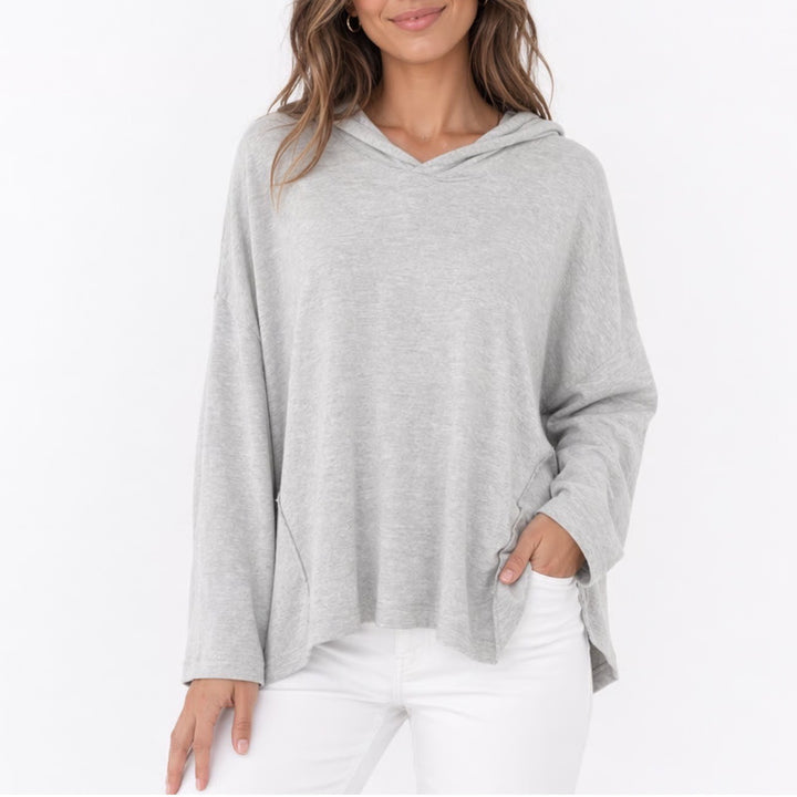 American Eagle Outfitters Soft & Sexy Plush Hoodie Womens Large Gray Long Sleeve
