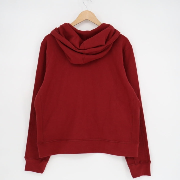 American Giant Hoodie Womens Large Red Fleece Lined Relaxed Classic Full Zip