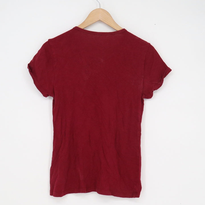 J.Crew Studio Tee Burgundy Red Cotton Short Sleeve T-Shirt Womens Small