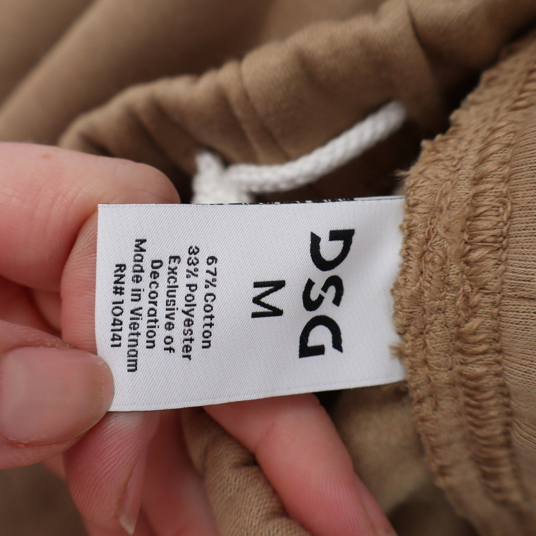 DSG Womens High-Rise Classic Cotton Cinch Sweatpants Warm Stone Tan M