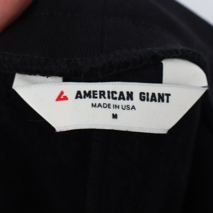 American Giant Cargo Sweatpants Womens M Black Cotton Straight Leg Elastic Waist