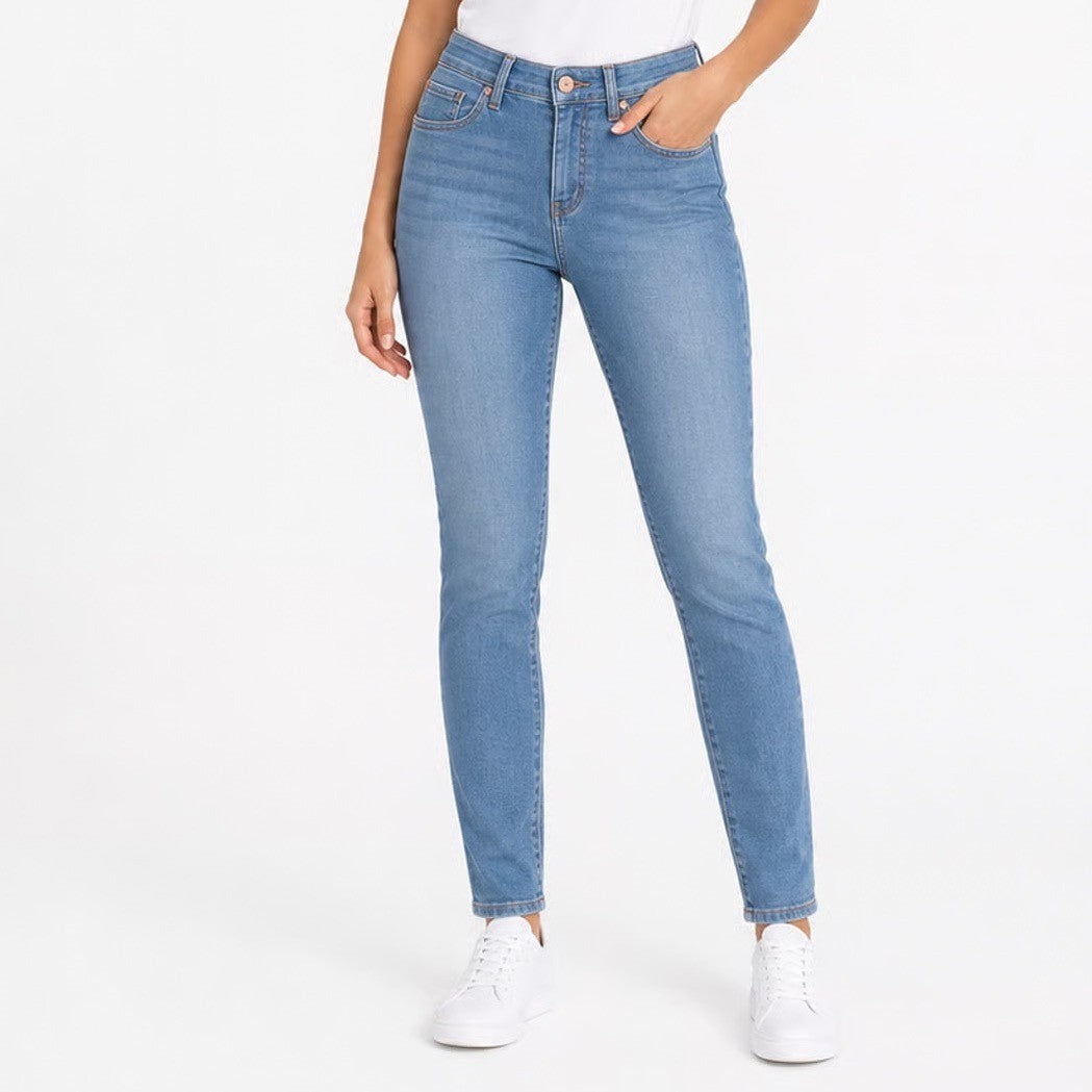 Celebrity Pink Womens Mid Rise Ankle Skinny Jeans Light Wash Blue Size 7/28