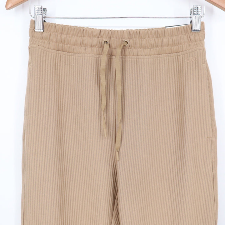 DSG Womens So Soft Ottoman Jogger Warm Stone Tan Ribbed Sweatpants XS