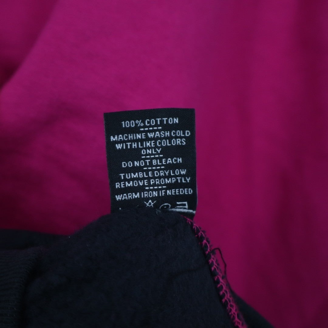 American Giant Classic Hoodie Womens Large Pink Black Full Zip Split Seam Vault