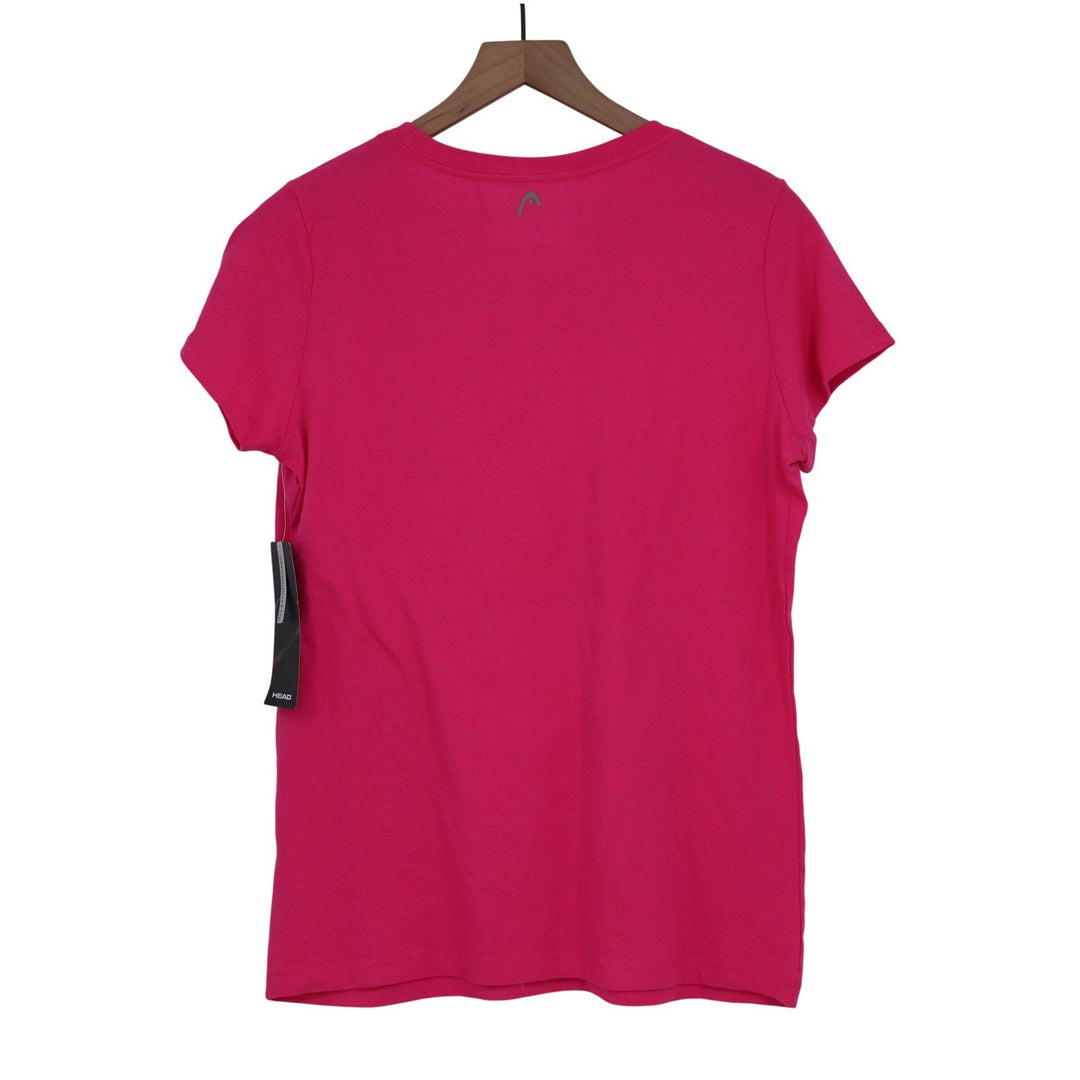 HEAD Womens Tennis Club Graphic Tee Proud Pink Short Sleeve T-Shirt