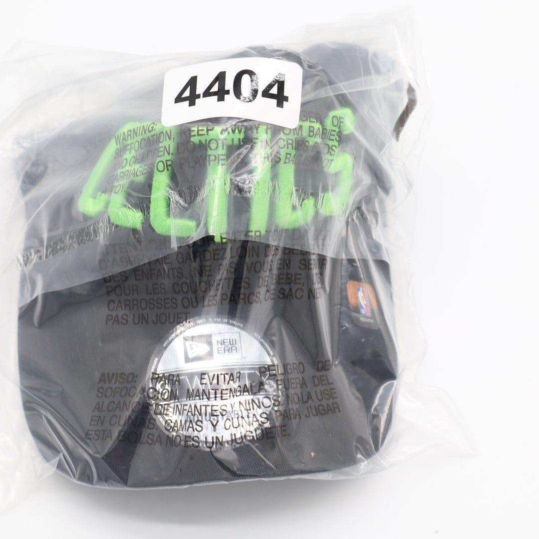 New Era Boston Celtics 9TWENTY Adjustable Hat Black Neon Green NBA 60589943