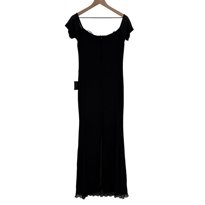 Lulus Faizah Black Mesh Off-The-Shoulder Mermaid Maxi Dress Size XL