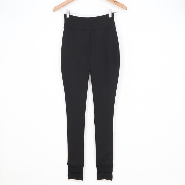 Black Fleece Lined Leggings High Waisted Thermal Winter Pants Size L-XL