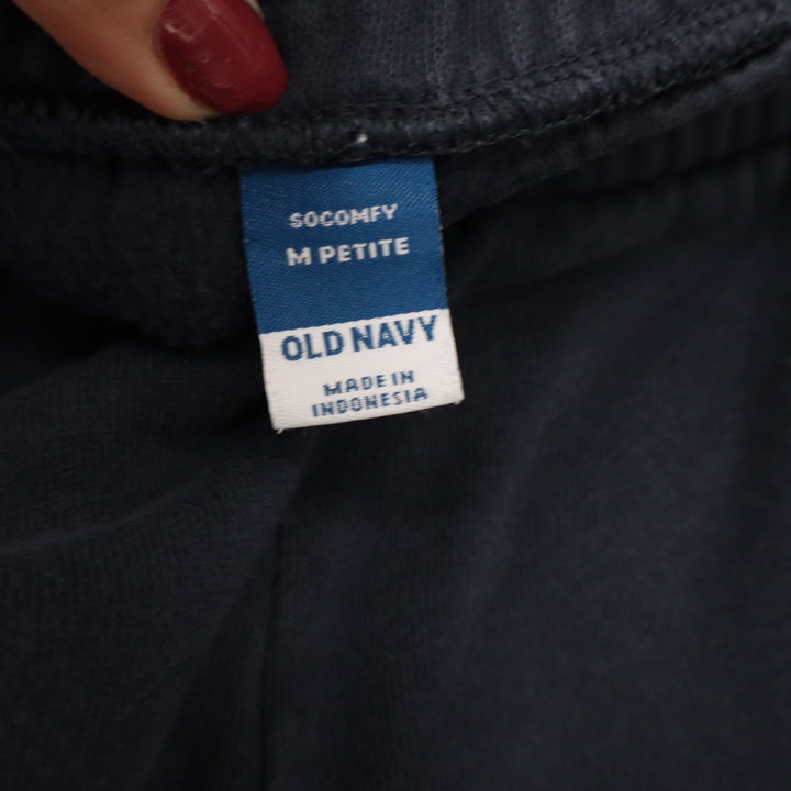 Old Navy Sweatpants Womens M Petite SoComfy Navy Blue Fleece Joggers Excellent