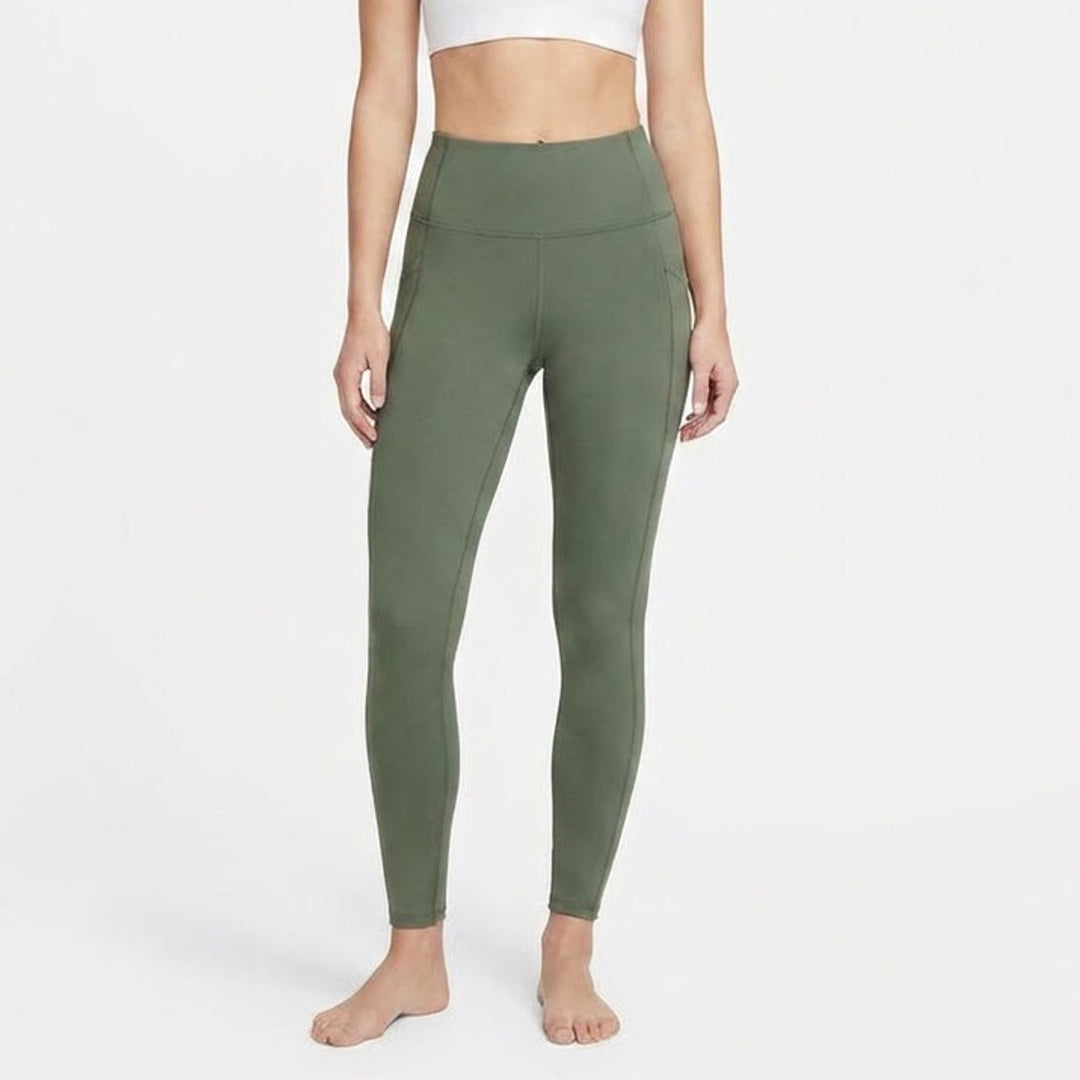 DSG Womens Momentum 7/8 Legging Muted Olive Green High Rise Pockets XS