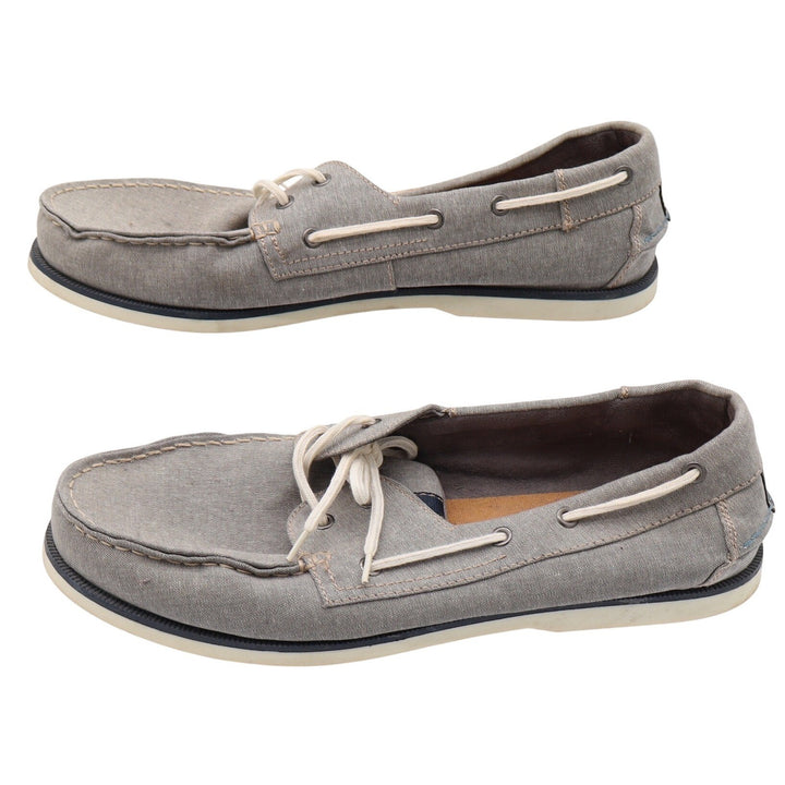 Sonoma Boat Shoe Mens 13 Grey Canvas Moc Toe Loafer Excellent