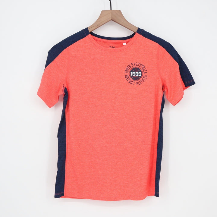 DSG Boys Pieced Graphic Movement Tee Cabana Coral Orange Navy Large 14-16 NWT