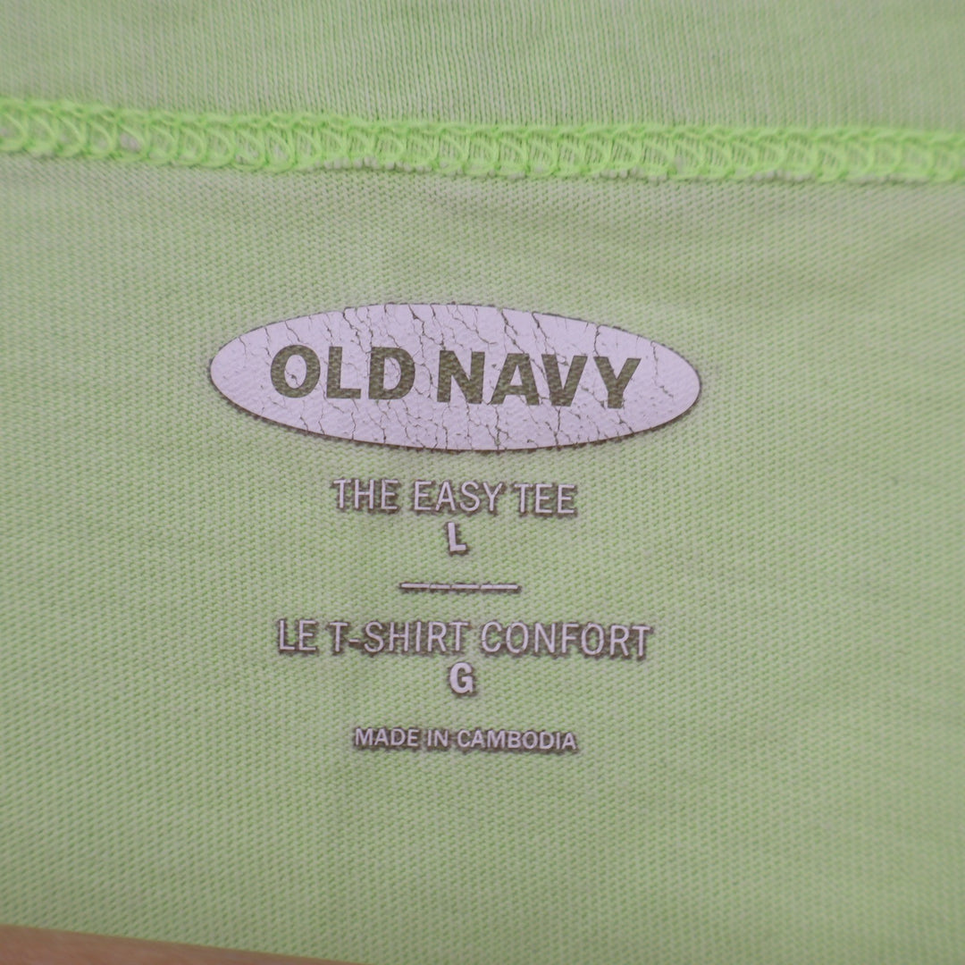 Old Navy The Easy Tee Lime Green All The Jingle Ladies Graphic T-Shirt Large