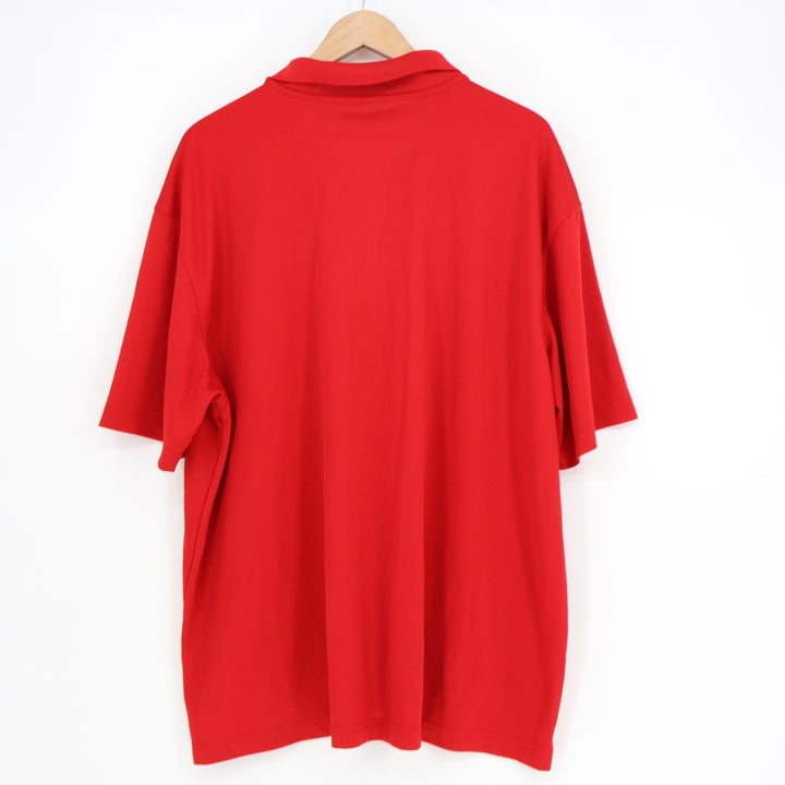 Polo Mens Red Stretch ABC Supply Co. Short Sleeve Golf Tennis Performance