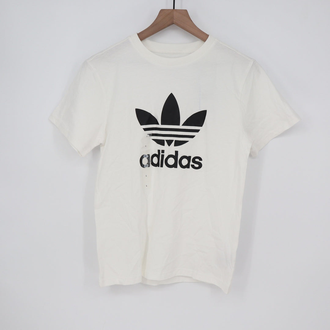 Adidas Originals Kids Trefoil Tee White Black Logo Graphic T-Shirt Size L