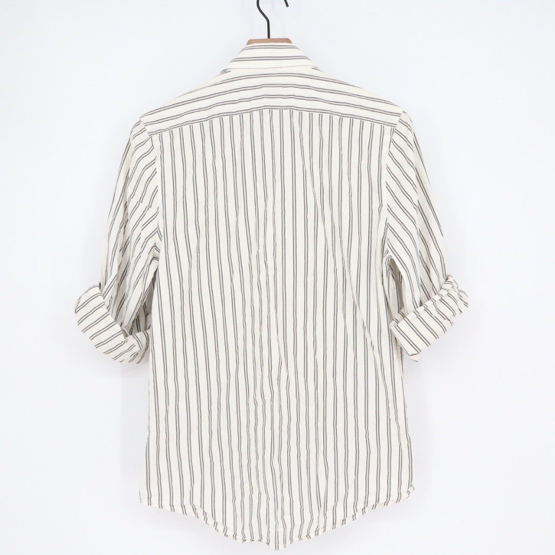 EXPRESS DESIGN STUDIO Modern Fit Striped Button Down Shirt Size S Stretch