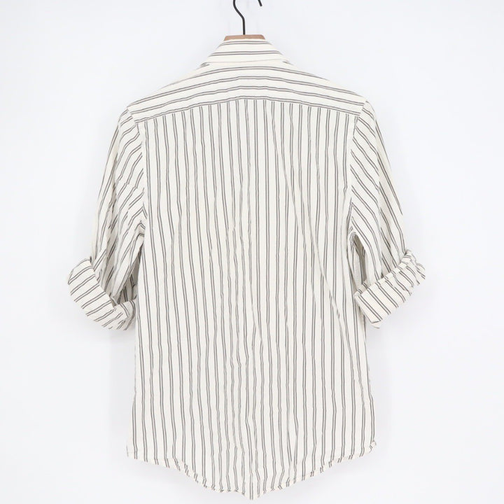 EXPRESS DESIGN STUDIO Modern Fit Striped Button Down Shirt Size S Stretch
