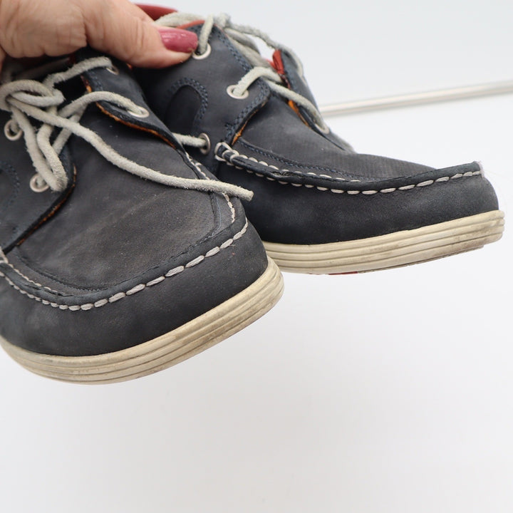 Timberland Boat Shoes Mens 10W Earthkeepers Navy Blue Leather Lace Up Good