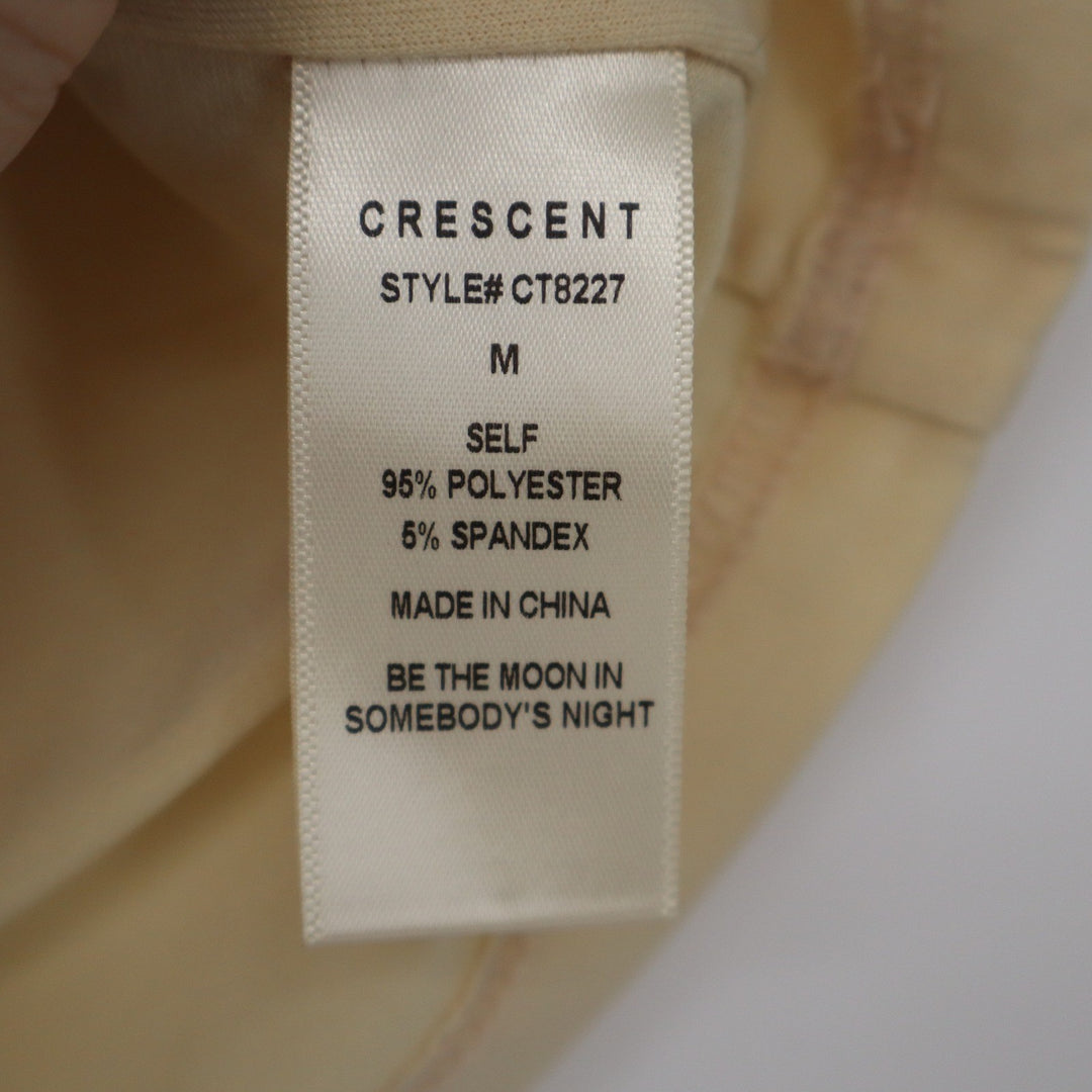 Crescent Pale Yellow Strapless Tube Top Bandeau Womens Size M
