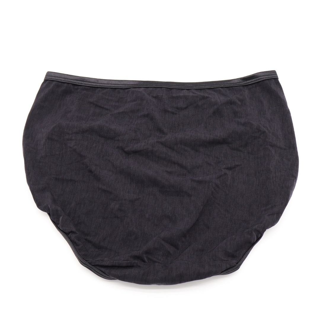 Vanity Fair Illumination Hi Cut Brief Panty Womens 8/XL Black Nylon Stretch