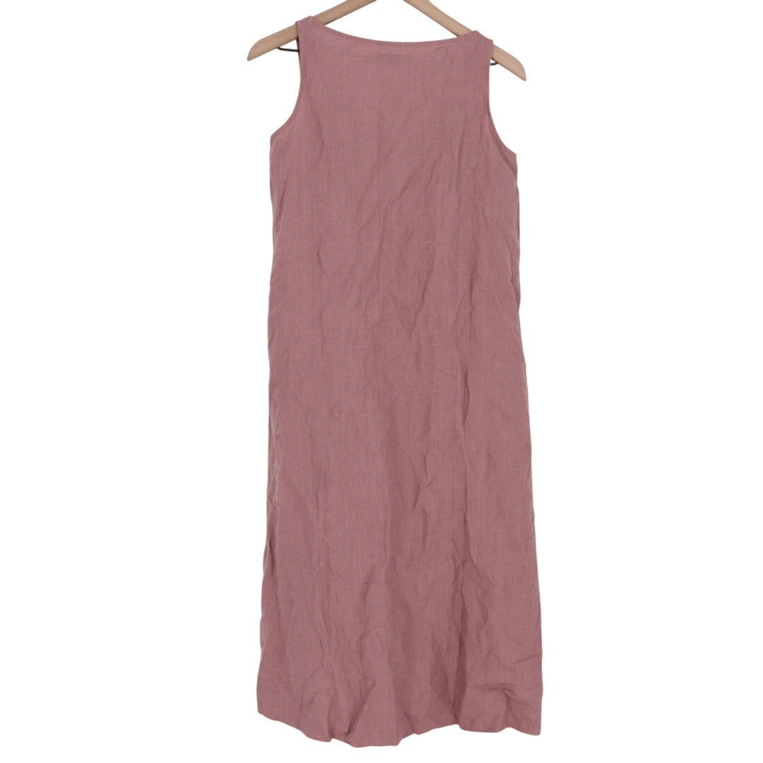 American Giant Women's Linen Tie Dress Size XS Twilight Mauve Made In USA