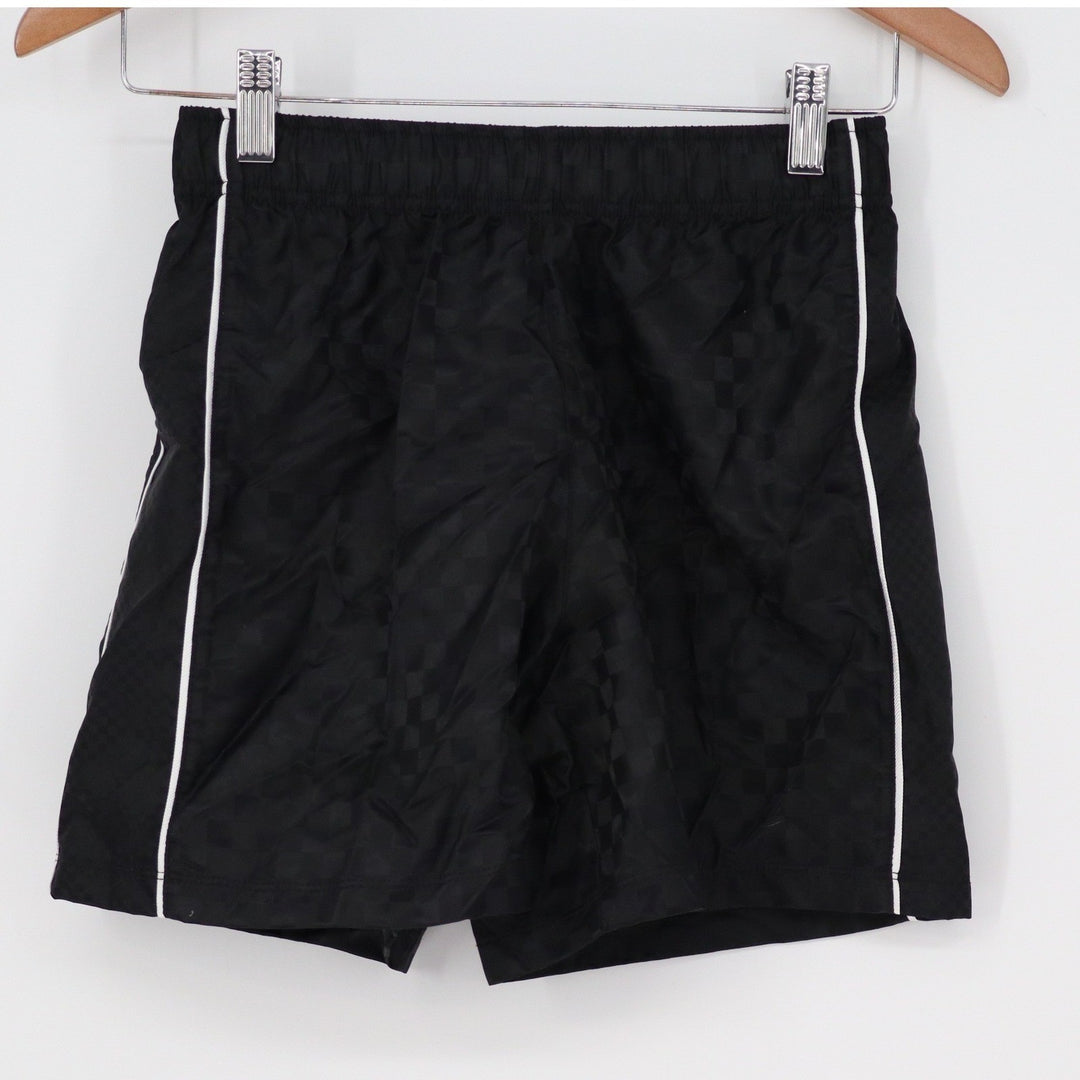 DSG Boys Woven Soccer Shorts Black Checkerboard Medium 10-12