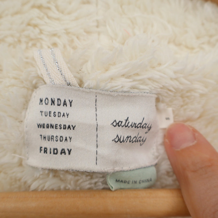 Anthropologie Saturday/Sunday Cardigan Sweater Womens S Blush Fur Shawl Collar
