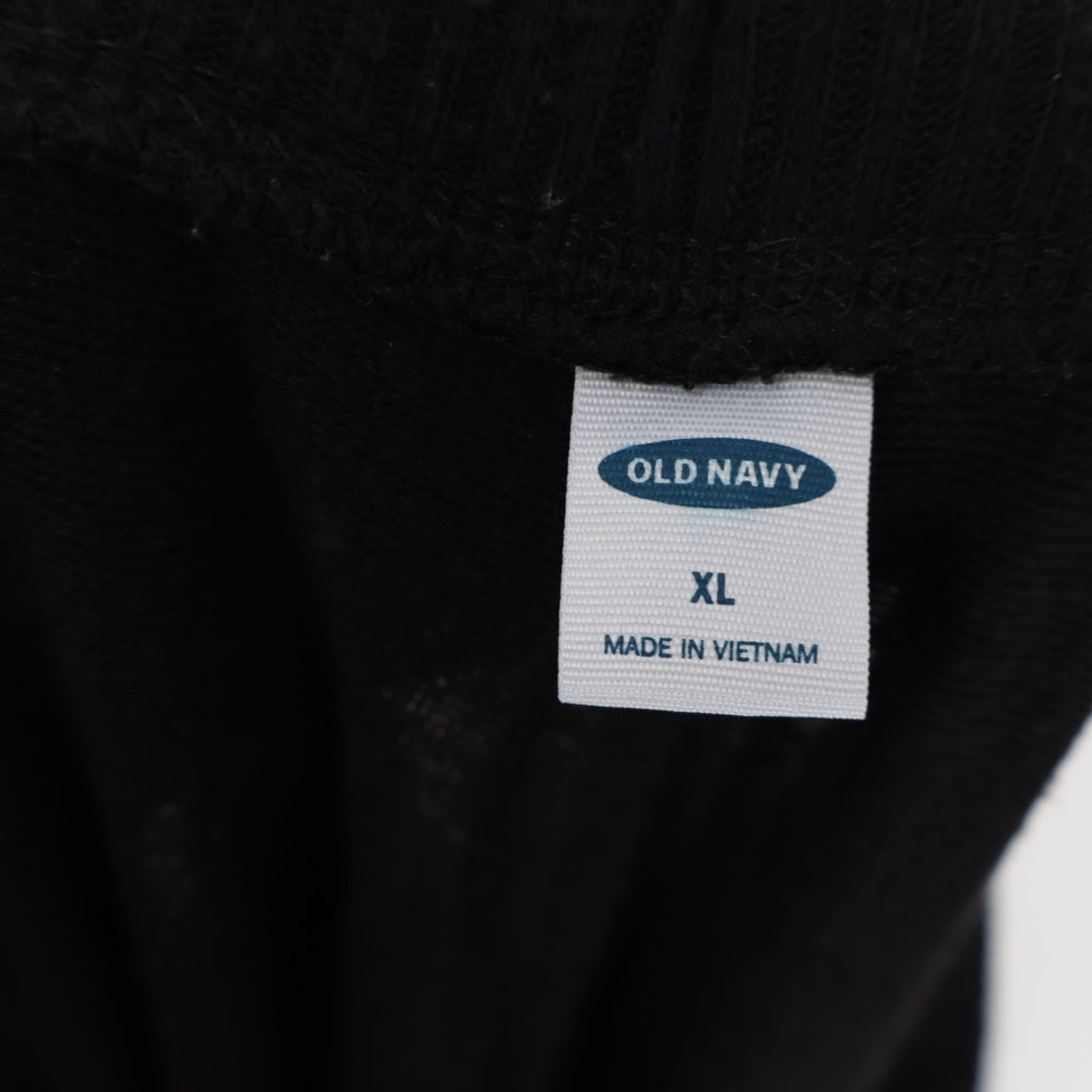 Old Navy Jogger Pants Womens XL Black Stretch Slash Pockets Drawstring Tapered