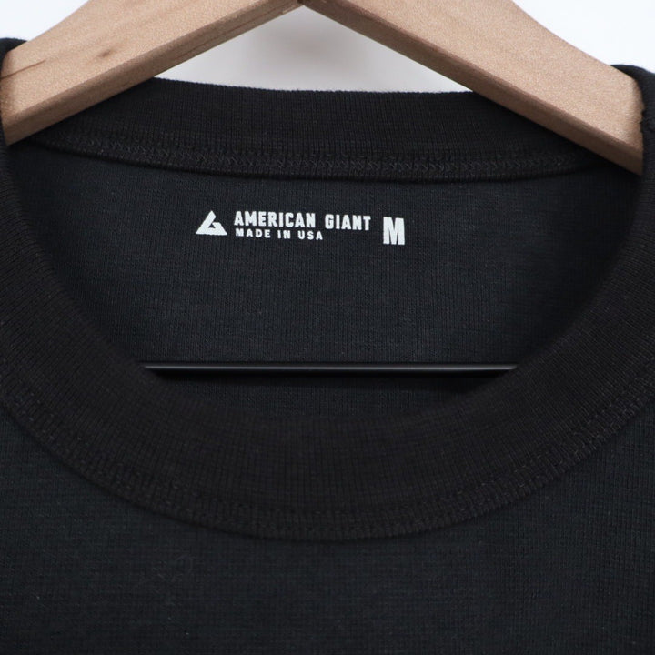 American Giant Classic T Shirt Black Crew Neck Short Sleeve Cotton Size M