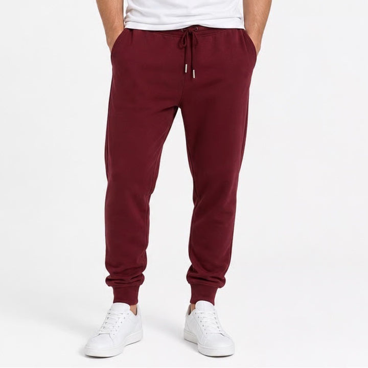 Weatherproof Vintage Mens Slim Tapered Joggers Burgundy Maroon Large