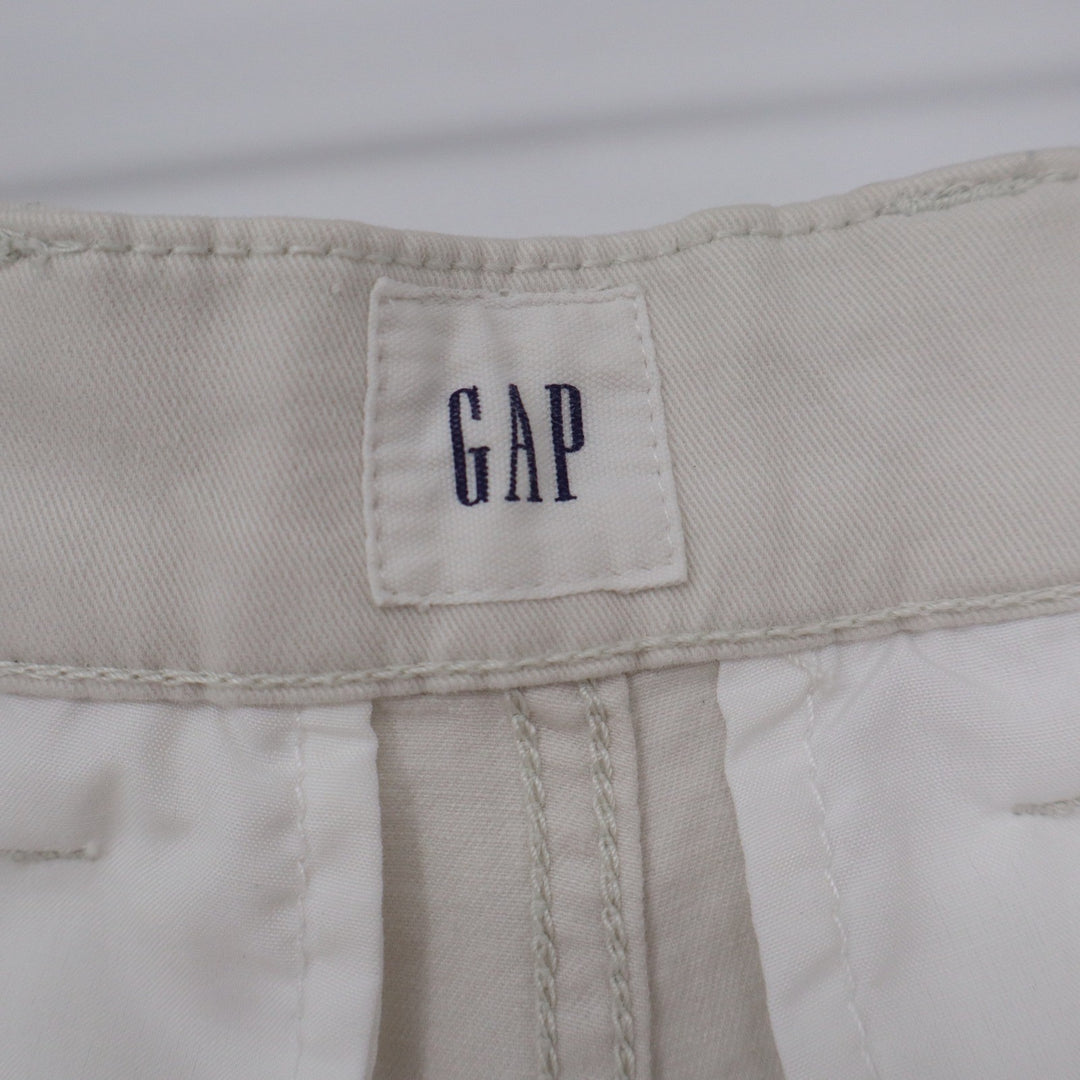 Gap Mens 29 Stretch Chino Shorts Off White Beige Cotton Lycra Casual
