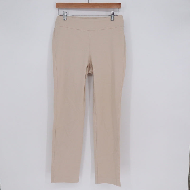 J.McLaughlin Lexi Tan Beige Pull On Slim Leg Stretch Pants Womens Size 10
