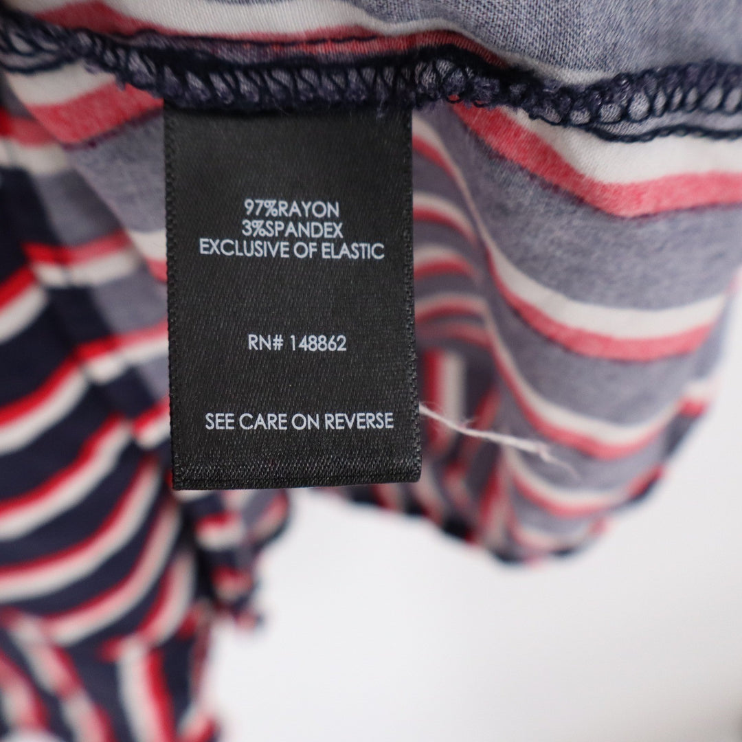 Torrid Womens Plus Size 2 Red White Blue Striped Smocked Back Romper