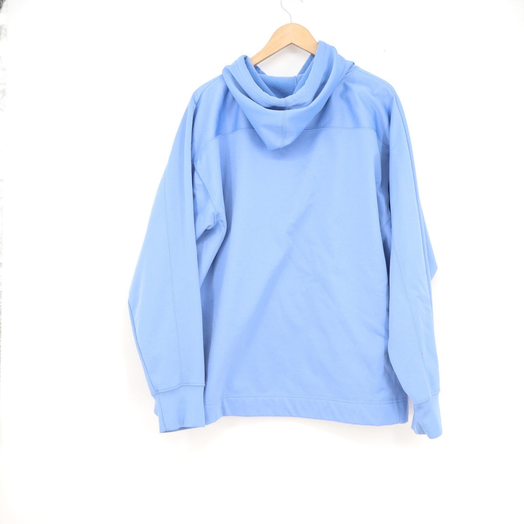 J America UNC Tar Heels Hoodie Mens Large Carolina Blue Performance Side Zip L